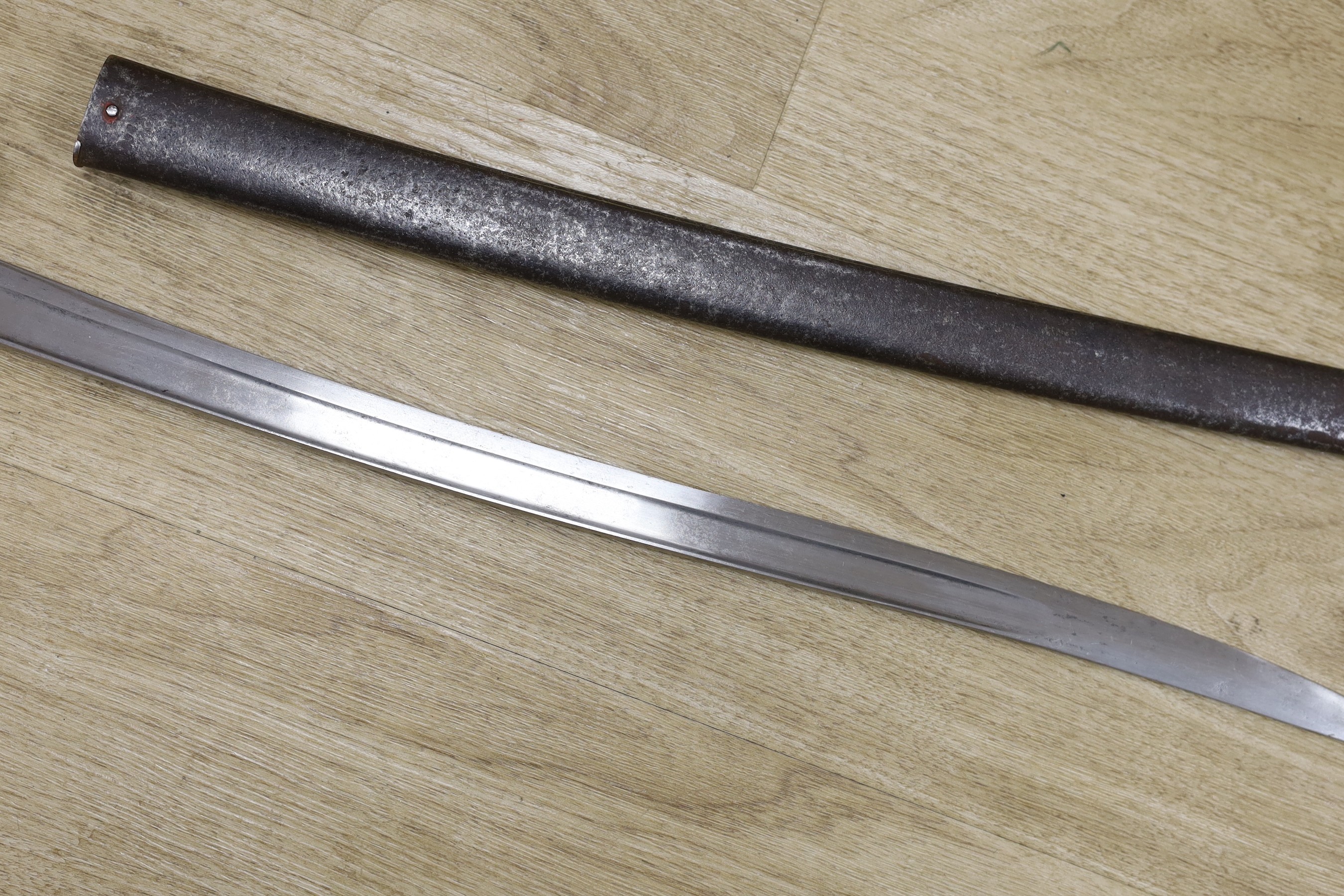 A WWI French bayonet, 1874 - pattern. 72cm overall